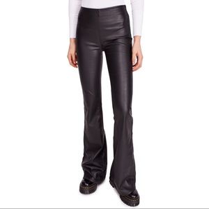 NWOT Free People pleather flare pants